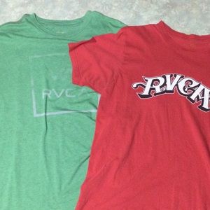 2 RVCA shirts large